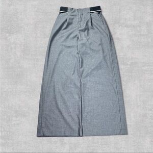 ALEXANDER WANG Logo Elastic High Waisted Grey Wide Leg Trouser Size 26/26